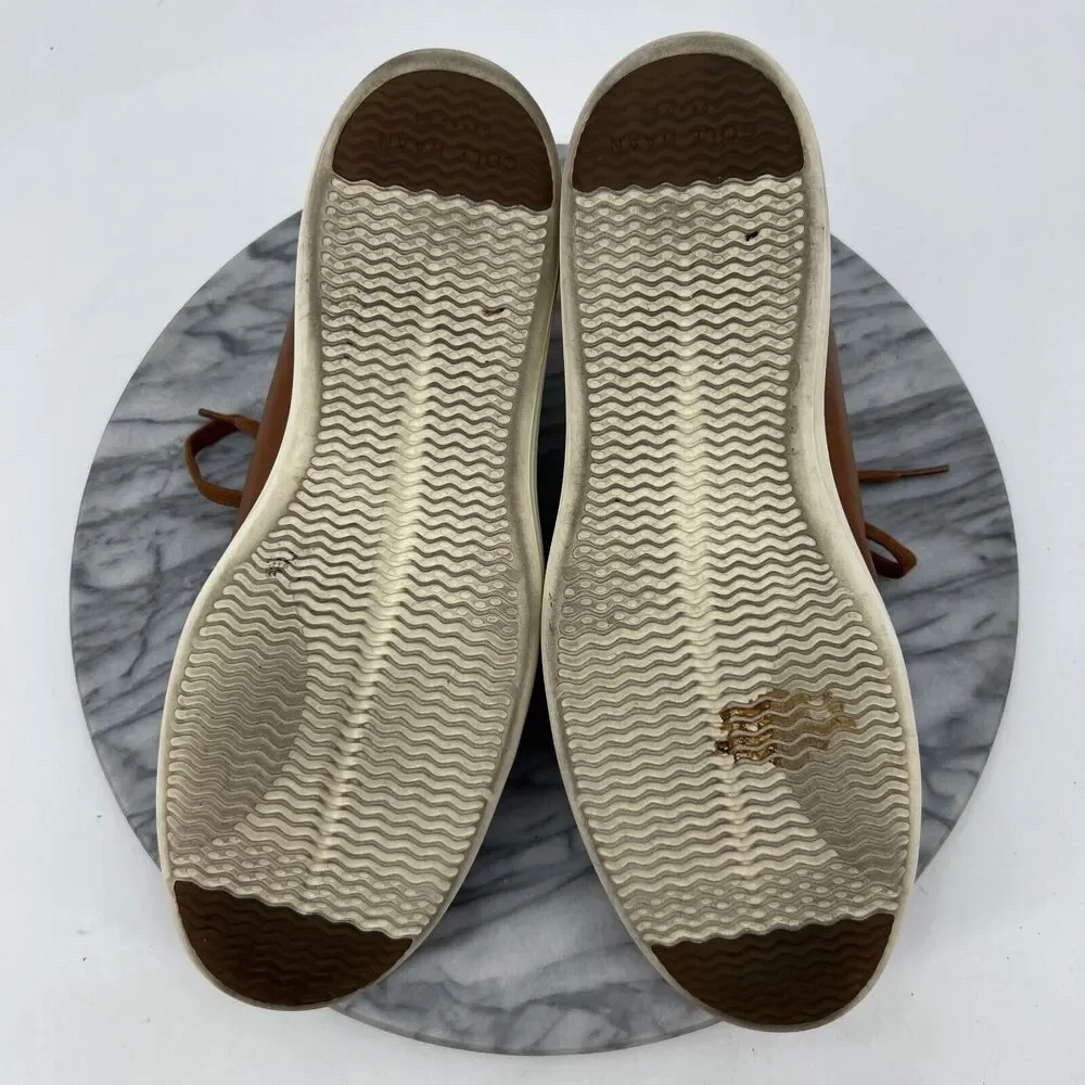 Cole‎ Haan Mens 9.5 Shoes Pecan Brown Leather Grand Crosscourt II Sneaker C26521